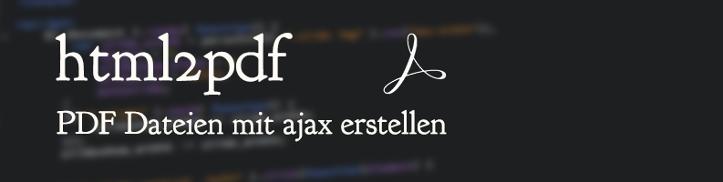 html2pdf : PDF erstellen mit PHP